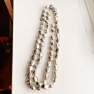 • silver chic beaded necklace •